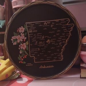 Arkansas Decorative Tray with Floral Design